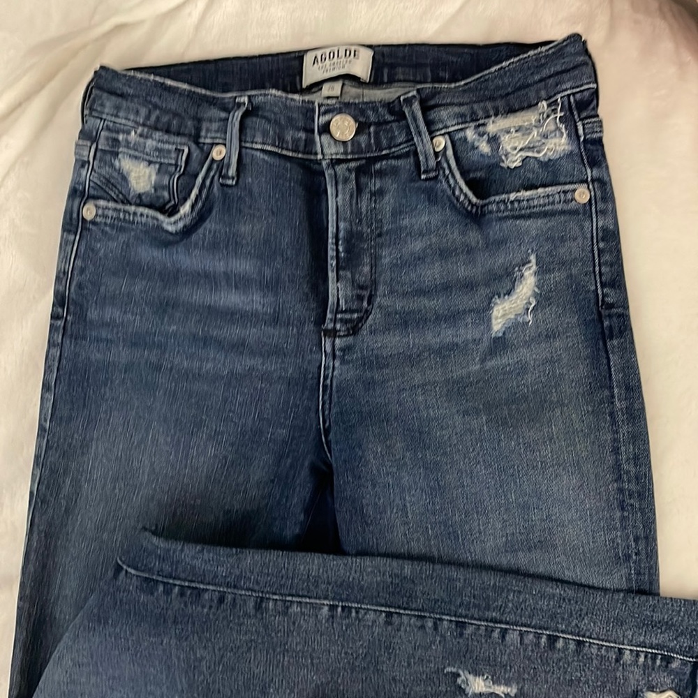 Agolde Skinny Jeans with Distressing